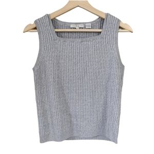 Pria Grey Cotton Sweater Vest Large